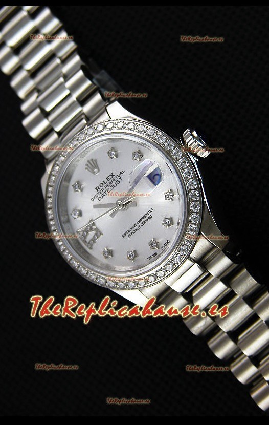 Rolex Datejust Ladies Star Diamonds Markers Reloj Suizo Réplica a Espejo 1:1 Movimiento CAL.2236