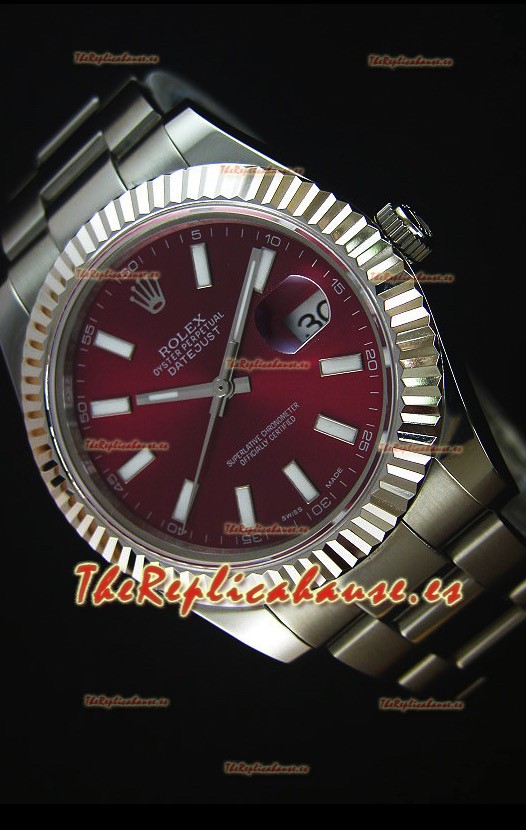 Rolex Datejust Reloj Réplica Japonés - Dial Marrón en 41MM con correa Oyster