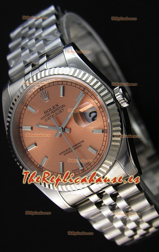 Rolex Datejust Reloj Réplica Japonés - Dial Champange en 36MM con correa Jubilee