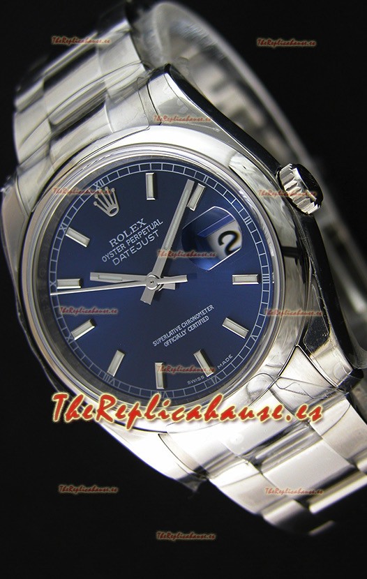 Rolex Datejust Reloj Réplica Japonés - Dial Azul en 36MM con correa Oyster