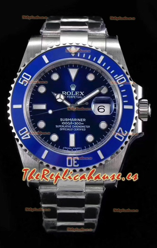 Rolex Submariner Reloj Réplica Japonés - Bisel Cerámica Dial/Bisel en Azul