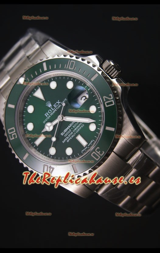 Rolex Submariner HULK Reloj Réplica Japonés - Bisel Cerámica Dial/Bisel en Verde