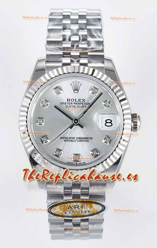 Rolex Super Clone Datejust ETA 2688 Movement 31MM Reloj Acero Inoxidable Caja y Dial