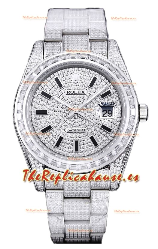 Rolex Datejust 41MM Réplica Suiza - Edición Iced Out Dial en Diamantes