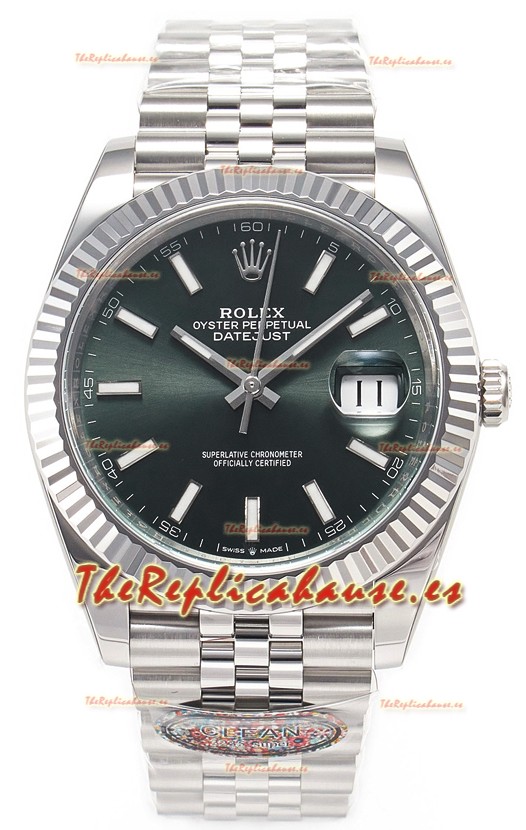 Rolex Datejust 126334 41MM Cal.3135 72 Hours Energía Dial Verde Réplica Espejo 1:1 en 904L 