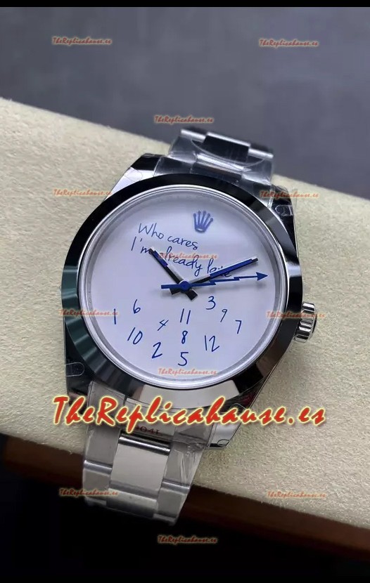 Rolex Datejust 41MM Dial "Who Cares I'm already Late" en Movimiento Suizo Automático