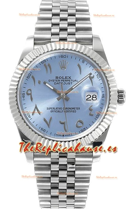 Rolex Datejust M126300 41MM ETA3235 Dial Arábico Azul Ice - Caja Acero 904L
