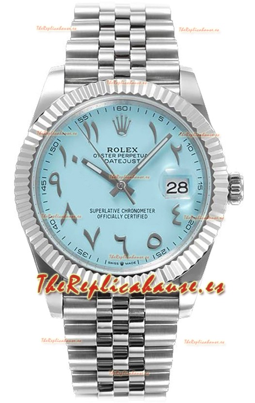 Rolex Datejust M126300 41MM ETA3235 Dial Arábico Azul Tiffany - Caja Acero 904L