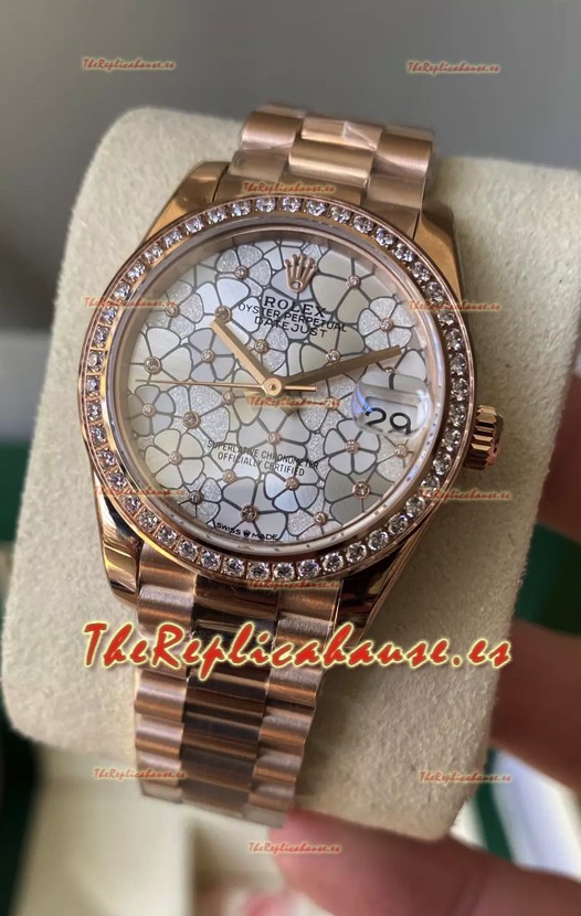 Rolex Datejust M278248 31MM Réplica Suiza en Oro - Dial Motivo Calidad Espejo 1:1