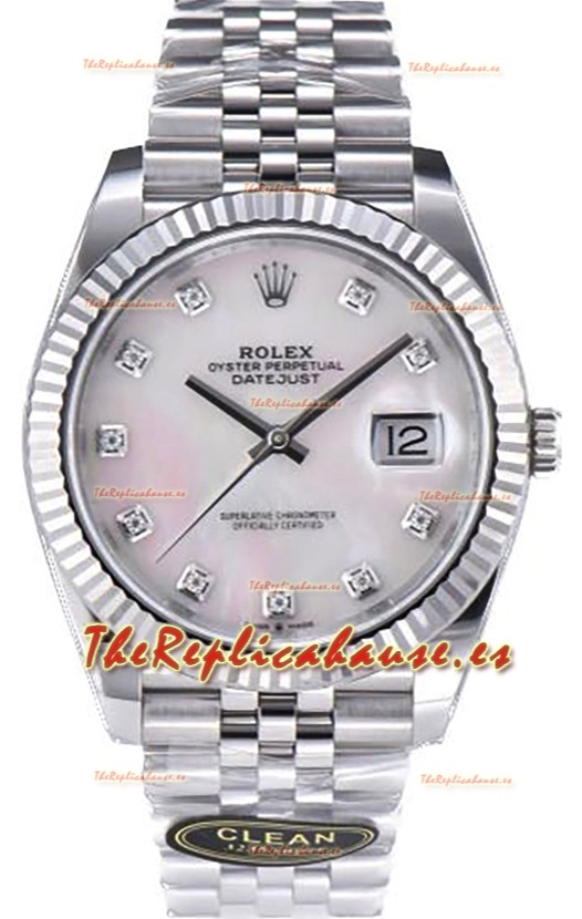 Rolex Datejust 126334 41MM ETA3235 72 Horas Energía Dial Perla Jubilee Réplica Espejo 1:1