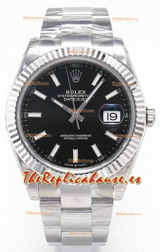 Rolex Datejust 126334 41MM ETA3235 72 Horas Energía Dial Negro Oyster Réplica Espejo 1:1