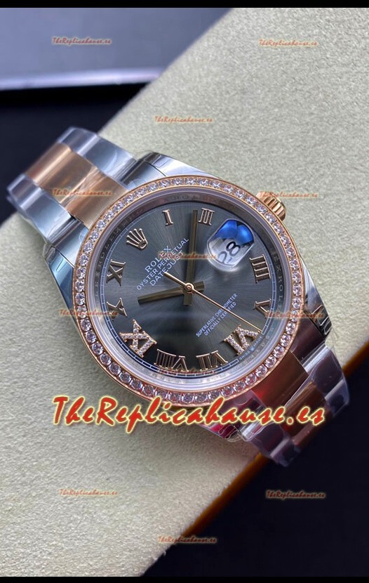 Rolex Datejust 126281RBR-0012 36MM Reloj Réplica a Espejo en Acero 904L - Dial Gris