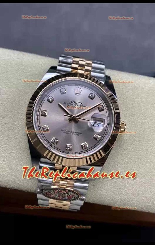 Rolex Datejust Movimiento Cal.3235 Réplica Espejo 1:1 Acero 904L 41MM - Caja Oro Rosado Dos Tonos