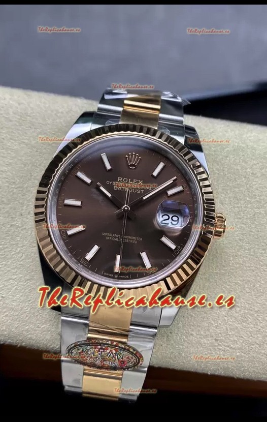 Rolex Datejust 126331 41MM Suizo ETA 3235 Reloj Réplica Espejo 1:1 en Oro Rosado Acero 904L