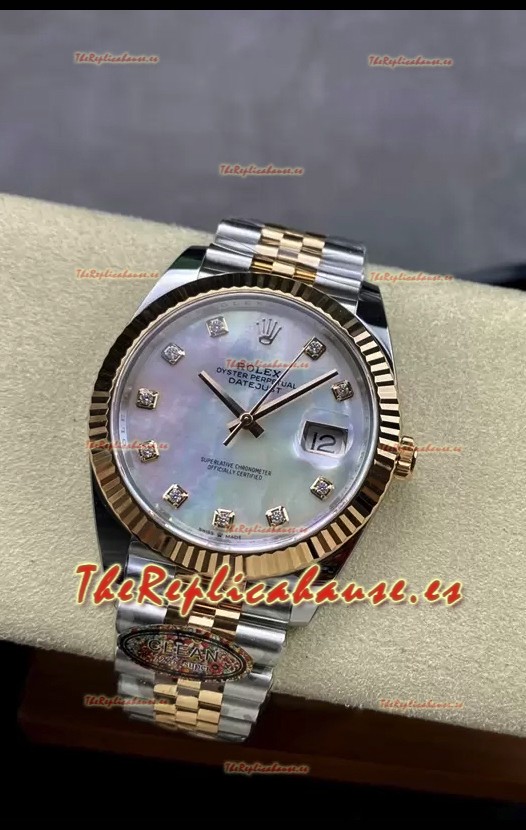 Rolex Datejust 126331 41MM Suizo ETA 3235 Reloj Réplica Espejo 1:1 en Oro Rosado Acero 904L