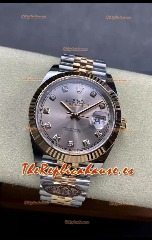 Rolex Datejust 126331 41MM Suizo ETA 3235 Reloj Réplica Espejo 1:1 en Oro Rosado Acero 904L