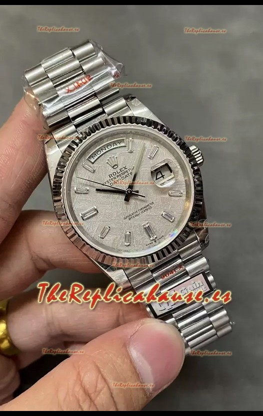 Rolex Day Date Presidencial Acero 904L 40MM - Dial Gris Calidad Espejo 1:1