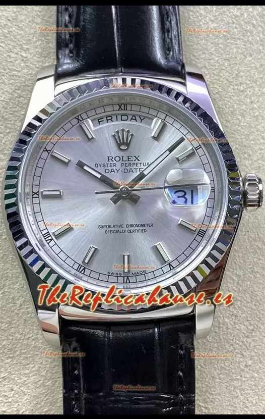 Rolex Day Date Reloj Acero 904L Dial Acero 36MM - Calidad Espejo 1:1