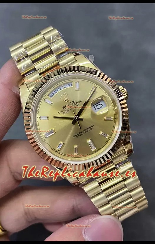 Rolex Day Date Presidential Oro Rosado 18K Reloj 40MM - Dial Oro Calidad Espejo 1:1