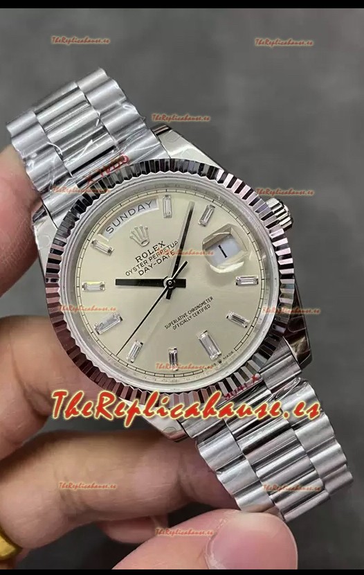 Rolex Day Date Presidential Acero 904L 40MM - Dial Matte Reloj Réplica Espejo 1:1