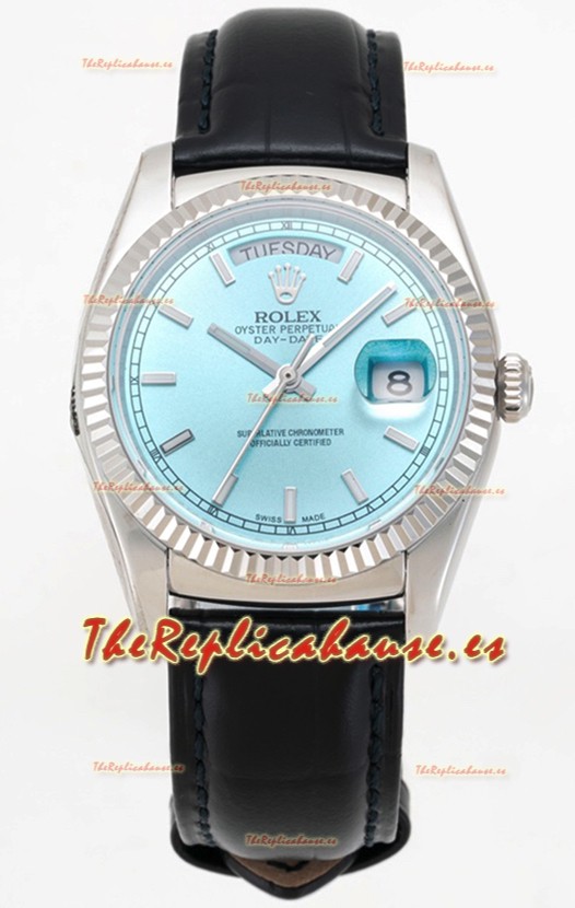 Rolex Day Date Reloj Caja Acero 904L Dial en Azul Ice 36MM - Calidad Espejo 1:1