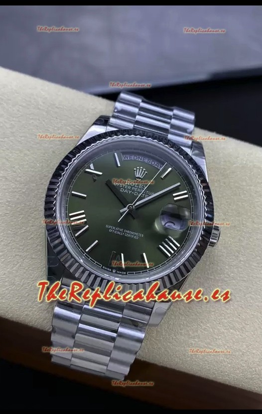 Rolex Day Date Presidential Acero Inoxidable Dial Verde 40MM - Calidad Espejo 1:1