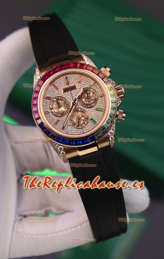Rolex Daytona Super Clone 116595RBOW Oro Rosado Espejo 1:1 Movimiento Cal.4131 Reloj Réplica
