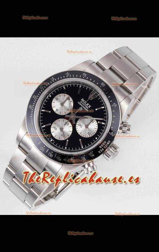 Rolex Daytona Super Clone BLAKEN Paul Newman Dial Negro Reloj Réplica Suizo - Movimiento 4130