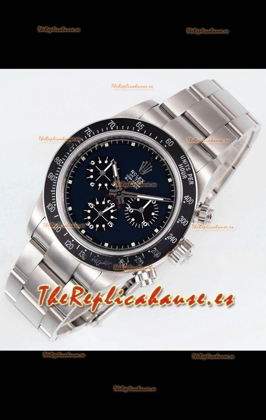 Rolex Daytona Super Clone BLAKEN Paul Newman Dial Negro Reloj Réplica Suizo - Movimiento 4130
