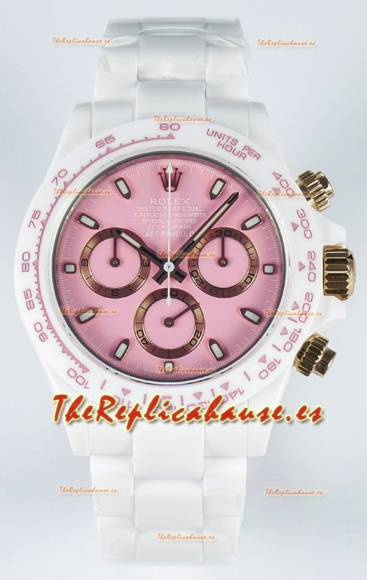 Rolex Daytona AET Remould Dial Rosa Correa Cerámica Completa en Movimiento Cal.4130