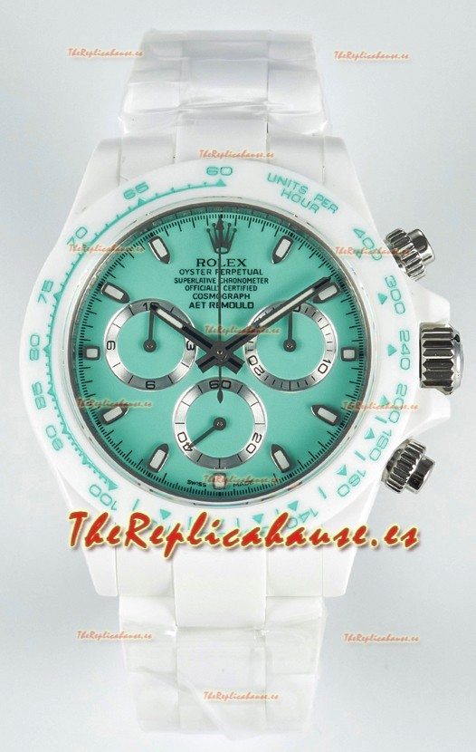 Rolex Daytona AET Remould Dial Verde Claro Correa Cerámica Completa en Movimiento Cal.4130