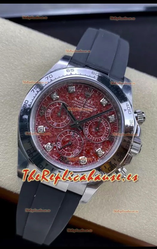 Rolex Cosmograph Daytona Grossular Rubellite Dial Original Movimiento Cal.4130 - Reloj Acero 904L
