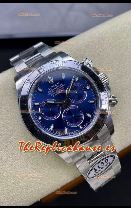 Rolex Cosmograph Daytona M116509 Movimiento Original Cal.4130 - Reloj Acero 904L en Dial Azul