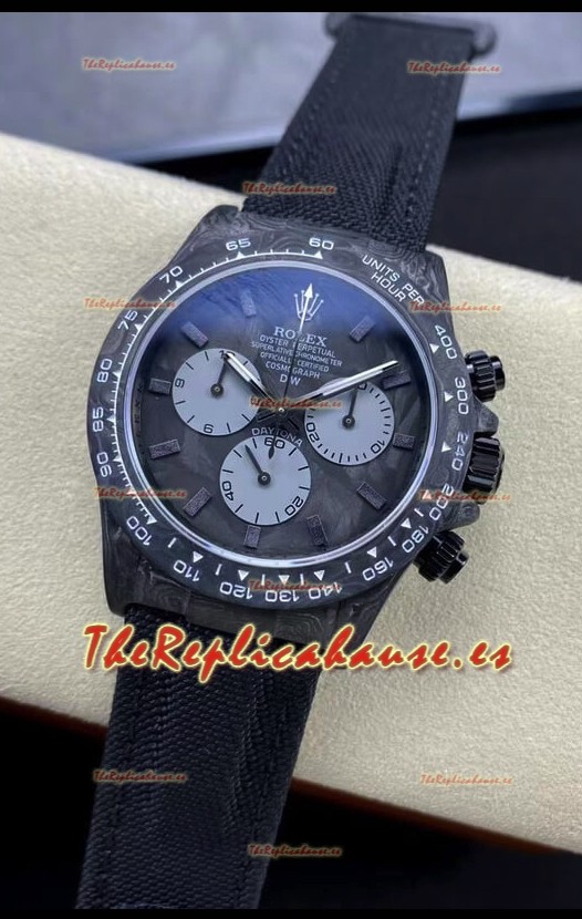 Rolex Daytona DiW Reloj Edición Todo Carbono Gráfito Watch - Caja Carbono Forjado Réplica Espejo 1:1