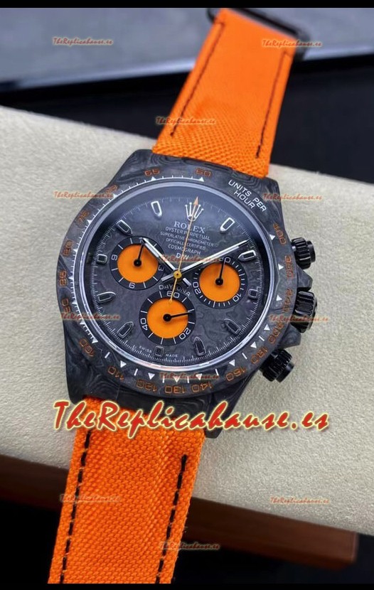 Rolex Daytona DiW Reloj Edición Carbono Narajna - Caja Carbono Forjado Réplica Espejo 1:1