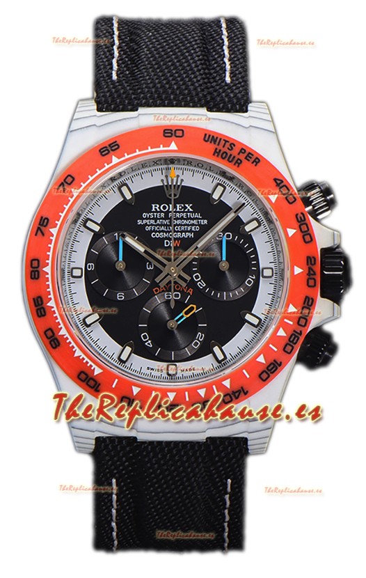 Rolex Cosmograph Daytona Edición DiW OCELLARIS Reloj Fibra de Carbono Blanco - Movimiento Cal.4130