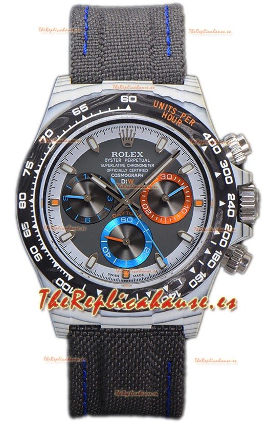 Rolex Cosmograph Daytona Edición DiW Reloj Fibra de Carbono Blanca - Movimiento Cal.4130