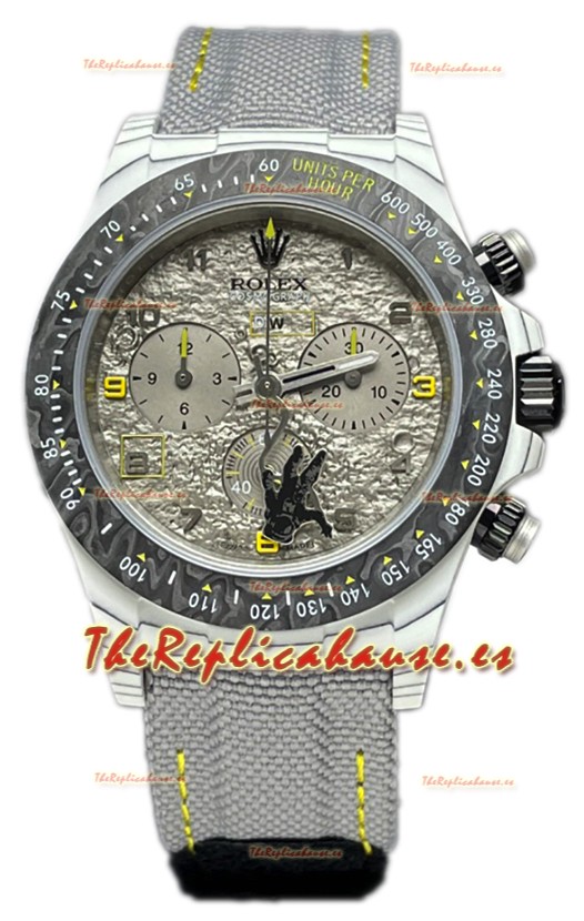 Rolex Cosmograph Daytona DiW Space Mission Fibra de Carbono Reloj Movimiento Cal.4130