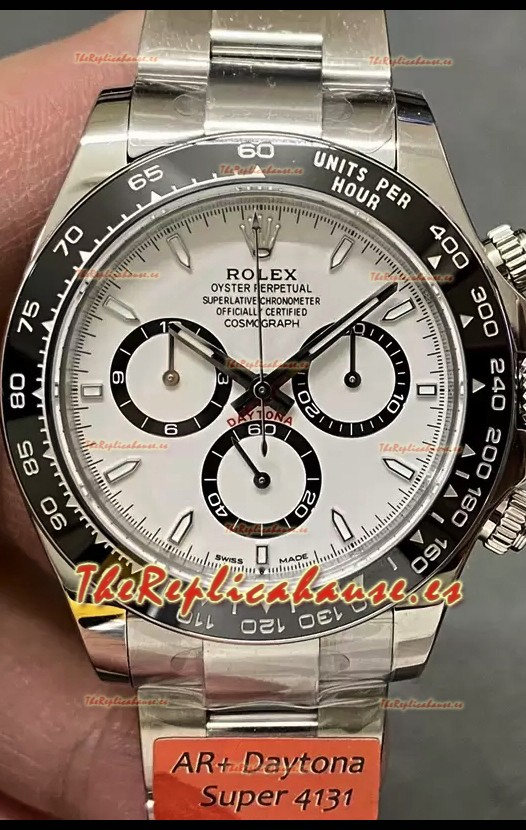 Rolex Cosmograph Daytona M126500LN Dial Blanco Movimiento Original Cal.4131 - Reloj Acero 904L