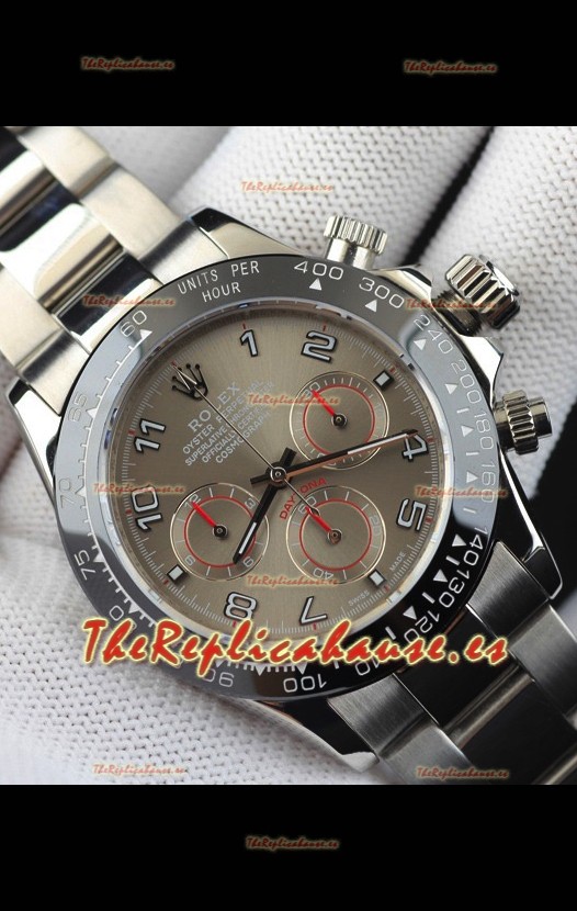 Rolex Daytona Movimiento Japonés Reloj Réplica en Dial Gris - Bisel de Cerámica 