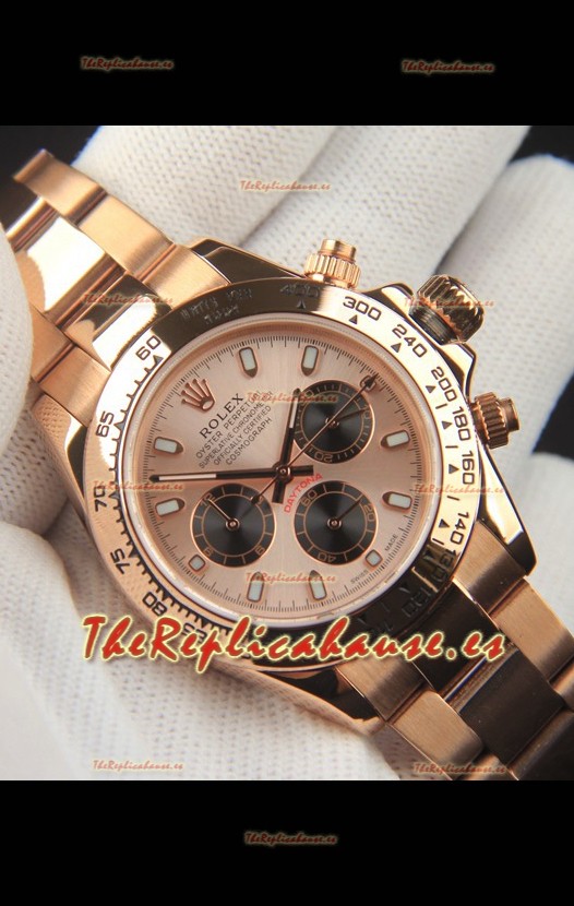 Rolex Daytona Movimiento Japonés Caja de Oro Reloj Réplica en Dial Champange