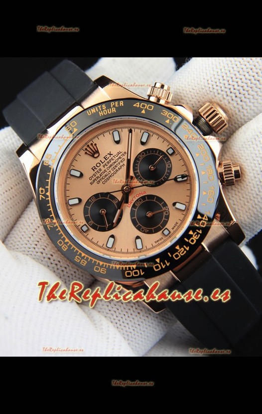 Rolex Daytona Movimiento Japonés Caja de Oro Reloj Réplica en Dial Champange 