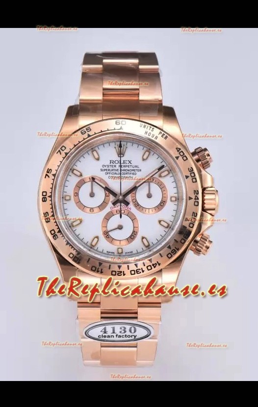 Rolex Cosmograph Daytona M116505-0010 Oro Rosado Movimiento Original Cal.4130 - Reloj Acero 904L