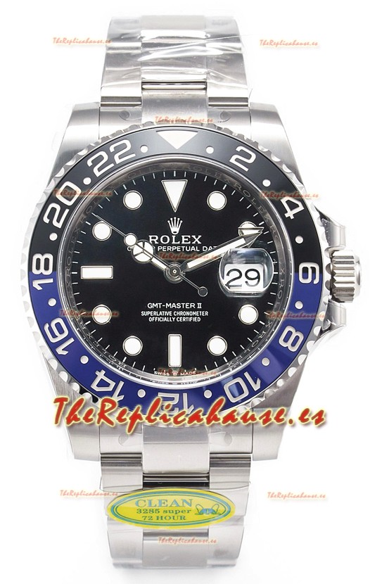 Rolex GMT Masters II Super Clone 126710BLNR Batman Movimiento Cal.3285 Reloj Réplica Suizo
