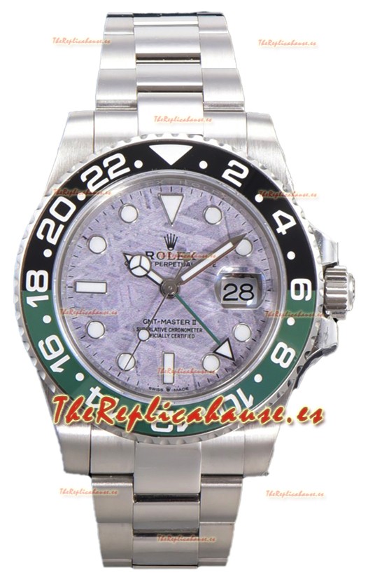 Rolex GMT Masters II 126720 Cal.3285 Dial Meteorito Rosado Acero 904L en Correa Oyster Réplica Suiza
