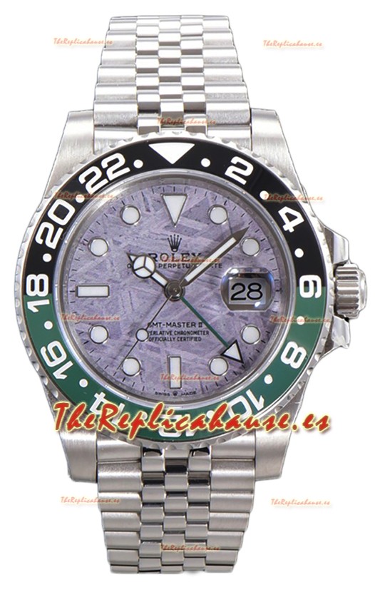 Rolex GMT Masters II 126720 Cal.3285 Dial Meteorito Rosado Acero 904L en Correa Jubilee Réplica Suiza