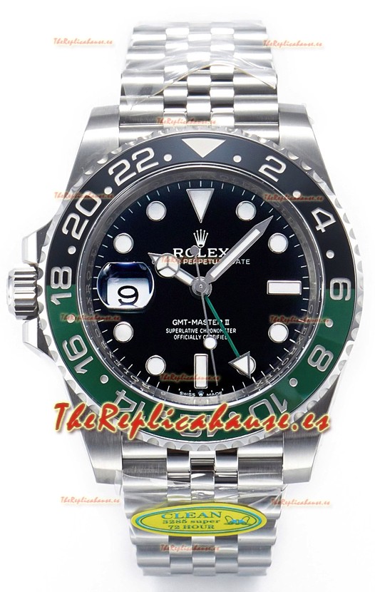 Rolex GMT Masters II 126720VTNR Cal.3285 72 Horas de Energia Correa Jubilee Réplica Suiza Acero 904L