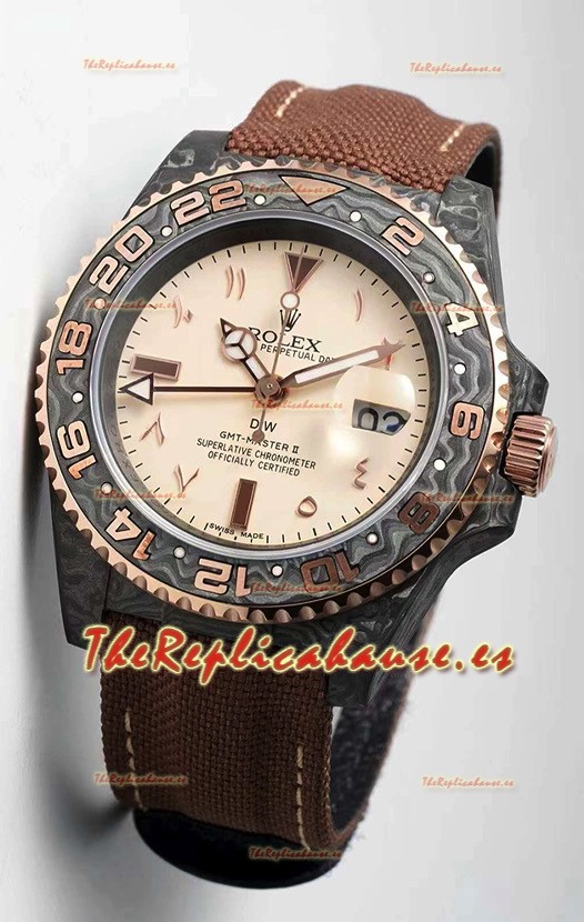 Rolex GMT Masters II DiW Reloj Réplica Suizo - Réplica a Espejo 1:1 Numerales Arábigos