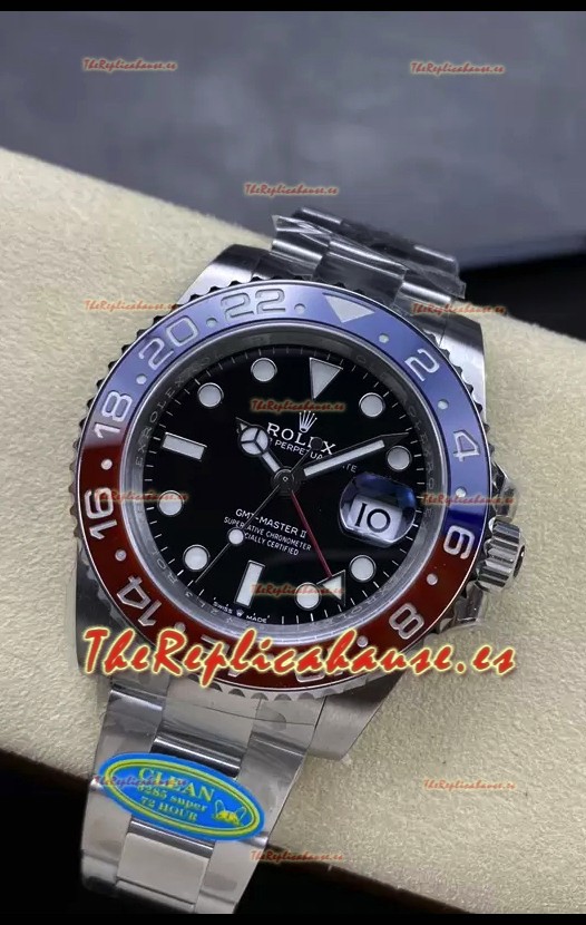 Rolex GMT Masters II m126710BLRO PEPSI Movimiento Cal.3285 Réplica Suiza - Reloj Acero 904L Ultimate