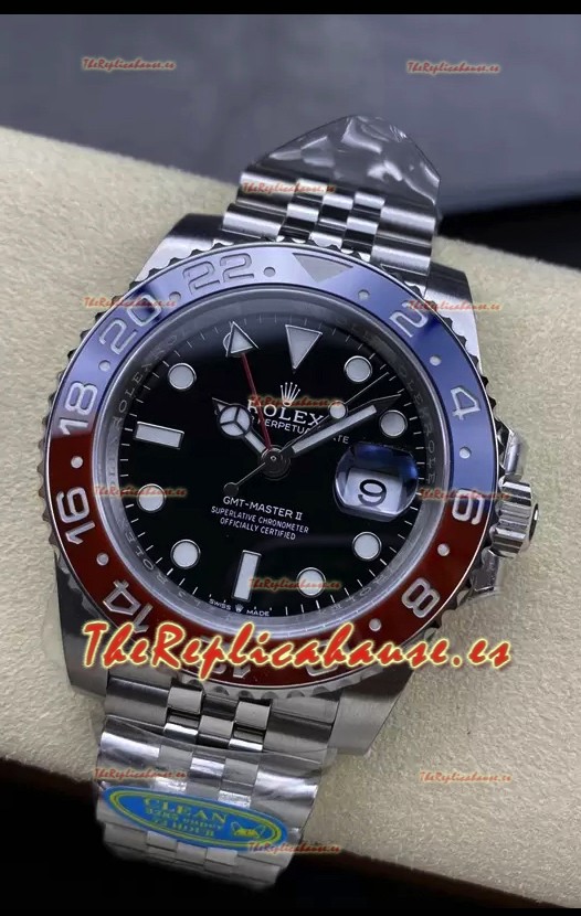 Rolex GMT Masters II m126710BLRO PEPSI Movimiento Cal.3285 Réplica Suiza - Reloj Acero 904L Ultimate
